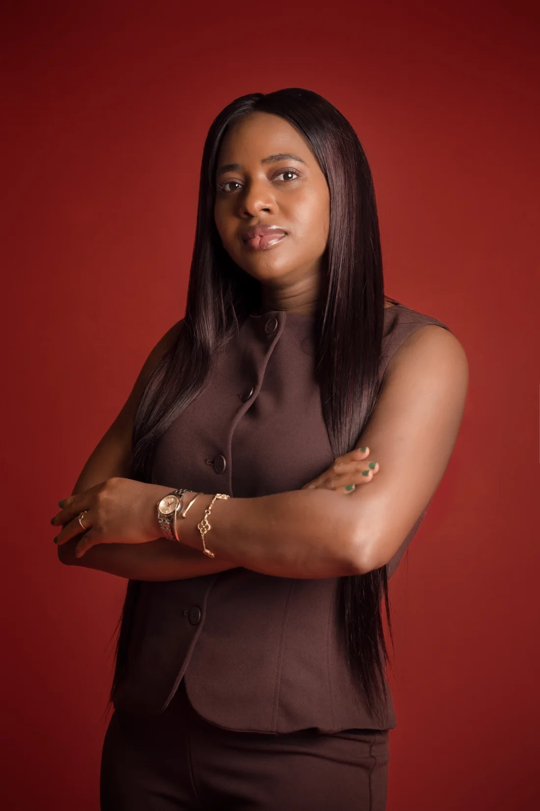 Mimi Ojieh, business consultant and coach, in a studio portrait
